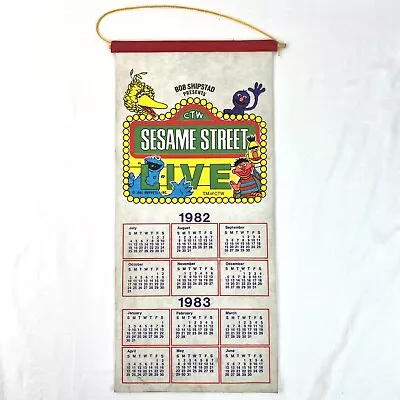 RARE VINTAGE Bob Shipstad SESAME STREET Live 1982 1983 Wall Calendar Big Bird • $46.49