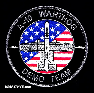 USAF A-10 WARTHOG DEMO TEAM -Davis-Monthan AFB- AIR FORCE BLACK VEL PATCH • $10.95