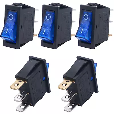 Twidec/5Pcs Rocker Switch Toggle AC 20A/125V 15A/250V SPST 3 Pins 2 Position On/ • $11.83