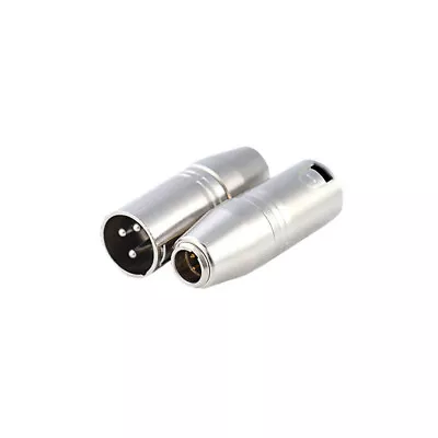 1× Mini XLR Male To 3 Pin XLR Male 3Pin Adapter Socket Audio Connector • $3.99