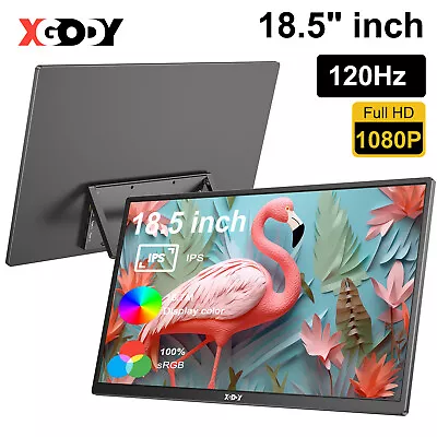 XGODY 120Hz 18.5  Portable 1080P Monitor USB C HDMI For Laptop Mac PC 100% SRGB • $199.49