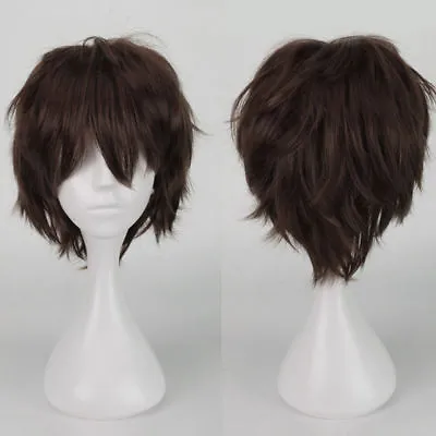 Unique Short Cosplay Party Wig Boys Girls Straight Synthetic Hair Full Wigs JD • $15.50