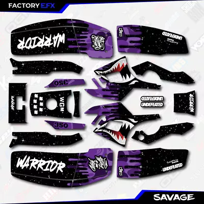 Purple Savage Camo Racing Fender Graphics Kit Fits Yamaha Warrior 350 Decals • $99.99