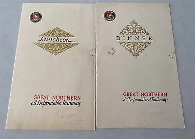$64.99 • Buy 2 1930 Great Northern Railroad Dining Car Menus 