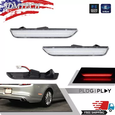 2x Clear Lens LED Rear Bumper Side Marker Light Lamps For 2010-2014 Ford Mustang • $19.99