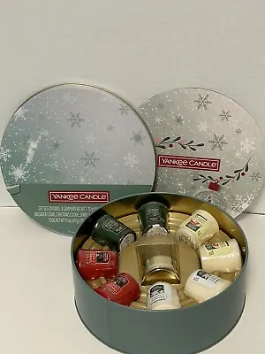 Yankee Candle Holiday 8 Sampler Gift Set Christmas Candles Votives & Holder - B7 • £18.99