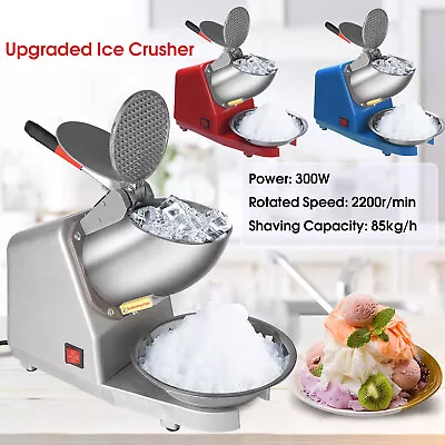 Electric Ice Crusher Shaver Commercial Machine Snow Cone Maker 85Kg/h 2200R/min • $54.99