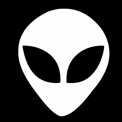 ALIEN HEAD Vinyl Decal Sticker FREE USA SHIPPING UFO FACE SPACE • $1.99