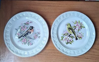 Royal Worcester Spode Palissy  English Birds  2 Plates: Greenfinch + Brambling • £0.99