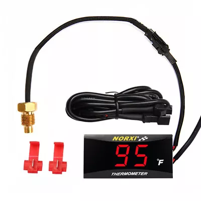 Koso Motorcycle  Water Temperature Gauge Thermometer Fahrenheit Norxi Meter RED • $13.65