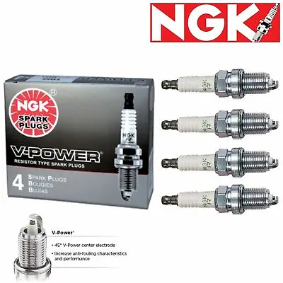 4 Pack NGK V-Power Spark Plugs 6427 BPR6EY 6427 BPR6EY Tune Up Kit • $16.99