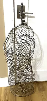 VINTAGE Large Collapsible Metal Wire Mesh Live Fish Basket • $19.50