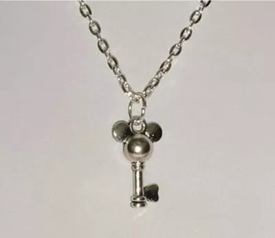 Mickey Mouse Key Necklace Antique Silver Charm Disney  • $3.25