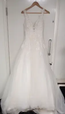 £400 • Buy Maggie Sottero- Ivory Bespoke Design Wedding Dress Size 8-10
