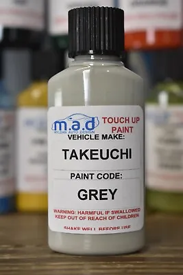 Grey Touch Up Paint For Takeuchi Tb210 Tb216 Tb219 Micro Mini Digger Excavator • £6.95