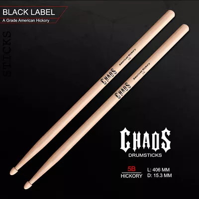 $20 • Buy Drum Sticks Chaos 5b American Hickory Drumsticks 
