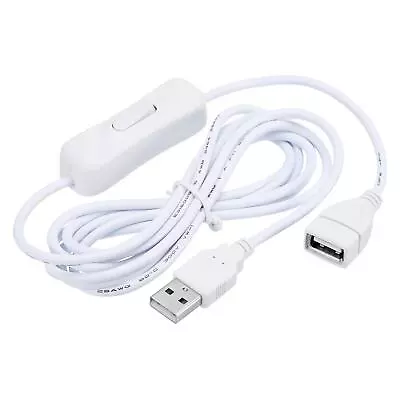 $24.73 • Buy USB Extension Cable With Switch 2 Meter USB Male To Female Cord White