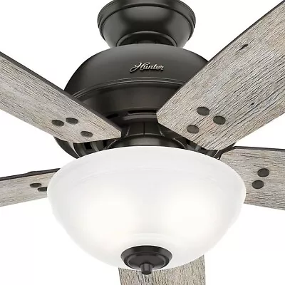 NEW! HUNTER Reveille 60 In. LED Indoor Noble Bronze Ceiling Fan With Light • $129.99