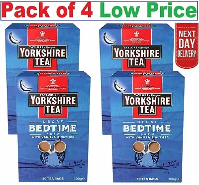 Yorkshire Tea Bedtime Brew Tea Bags Pack Of 4 (Total Of 160 Tea Bags) UK • £9.55