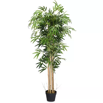 $82.50 • Buy 5-Ft Artificial Bamboo Silk Tree W/ Base Indoor-Outdoor Home Decorative Planter