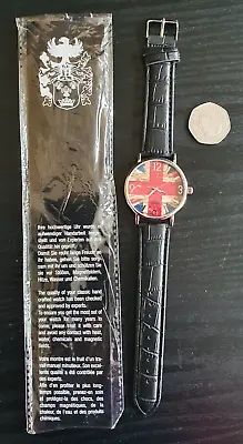 Large Union Jack Dial Eiger Quartz Strap Watch Unisex NEW Working • £6.50