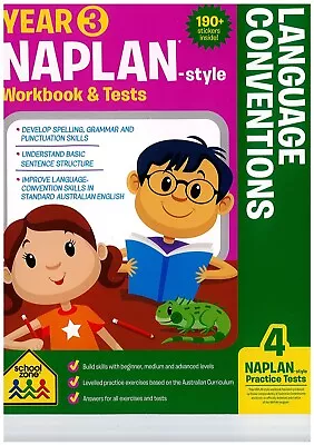 Year 3 Naplan-style Workbook & Tests - Language Conventions • $16.99