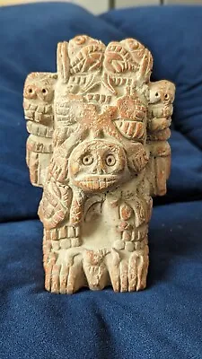 Popol Vuh Vintage Mayan Red Clay Terracotta Pottery Figure 7  In • $68