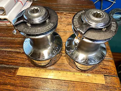 Pair Of Barient 23st Chromed Bronze 2 Speed Self Tailing Winches 42:1 Gear Ratio • $1075