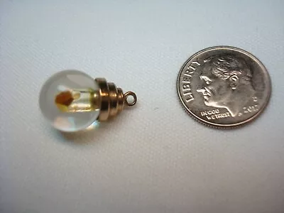 Mustard Seed In Lucite Sphere Pendant 10.5 Mm • $16