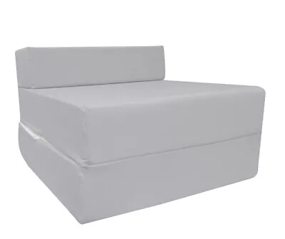 Cotton Z Bed Single Size GREY Fold Out Chair Bed Chair Foam Folding Guest Sofa • £41.99