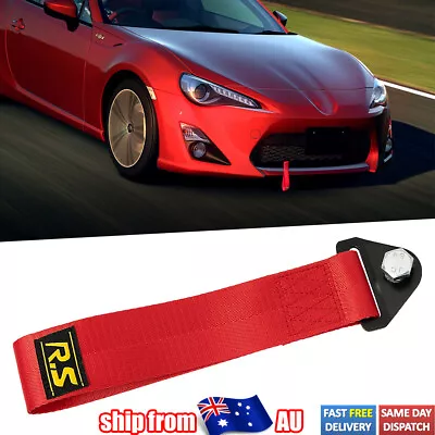 RED AU Universal Tow Strap Cams Eye Hook Point Track Race Front Rear Bumper • $11.99