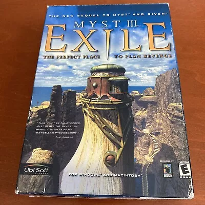 Myst III: Exile (Windows PC Mac 2001) 4 Disc Ubi Soft Myst 3 • $6