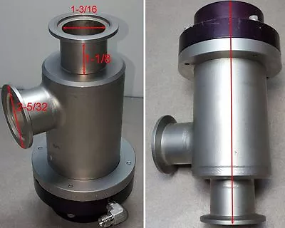 $95 • Buy High Vacuum Research Chamber 90 Degree Right Angel Valve KF40 Shut-Off Edwards