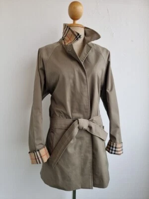£74 • Buy IMMACULATE Womens BURBERRY Trench Coat Classic Nova Check Size 10/12 Small/Med