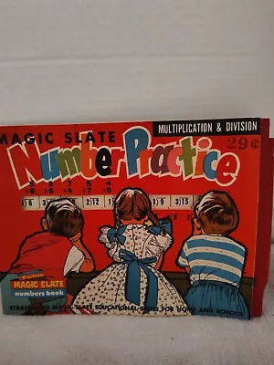 Magic Slate Number Practice Multiplication And Division  1954 Teaching Book.  • $17.99