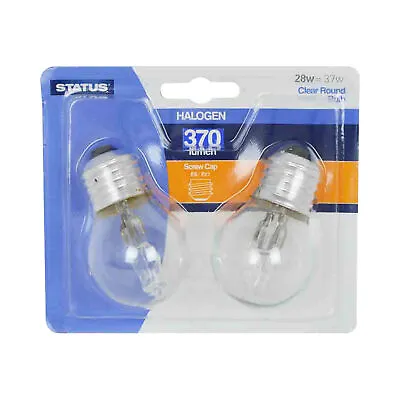 £13.95 • Buy 10 X Halogen Golf Ball Light Bulbs ES E27 28W = 40W DIMMABLE Energy Saving Lamps