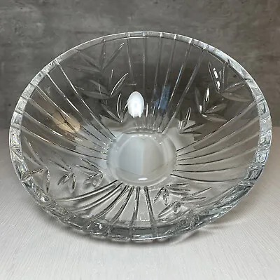 Polished Lead Crystal Fans & Facets Wide Flared Candy Bowl 7.25  Rogaska? • $18.75