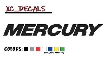 Mercury Marine Decal (x2) Pair Vinyl Logo Sticker Graphics Boat Motors Engine • $5