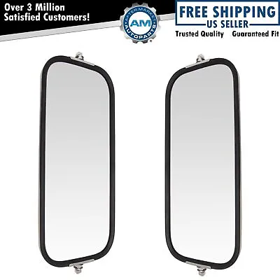 $45.77 • Buy West Coast Mirror Peaked Back 16x7 Stainless Steel Pair Set For Heavy Duty Truck