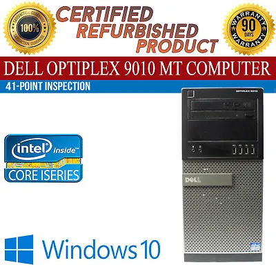 $94.99 • Buy Dell OptiPlex 9010 MT Intel I5 8GB RAM 500GB HDD DisplayPort VGA Win 10 Desktop