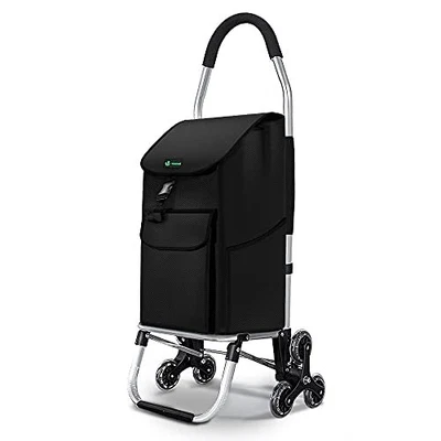£44.99 • Buy Folding Shopping Trolley On 6 Wheels, Aluminium Lightweight Shopping Cart
