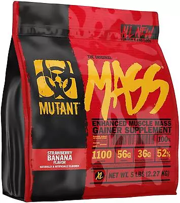 Mass Weight Gainer Protein Powder Build Muscle Size Strength Strawberry Banana • $59.58