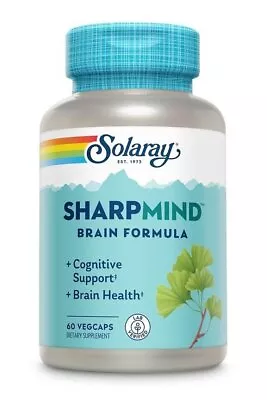 Solaray Sharpmind Brain Formula 60 VegCap • $22.63