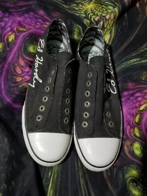 RARE Ed Hardy Size 9 Signature Canvas No-Lace Shoes • $55