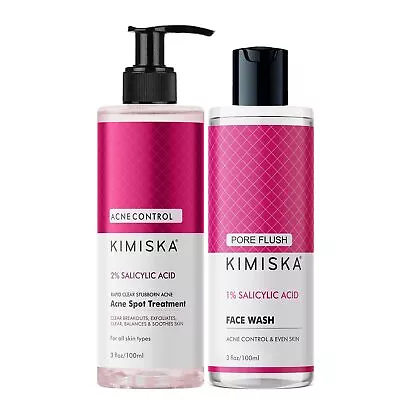 KIMISKA Acne Spot Tr?atment + 1% S?licylic ?cid Face Wash 100ML Combo • $31.46