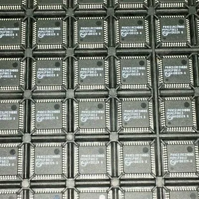 (2 PIECE LOT) P89C51RC2HBBD Microcontroller 8-Bit FLASH 8051 CPU 33MHz PQFP44 • $25