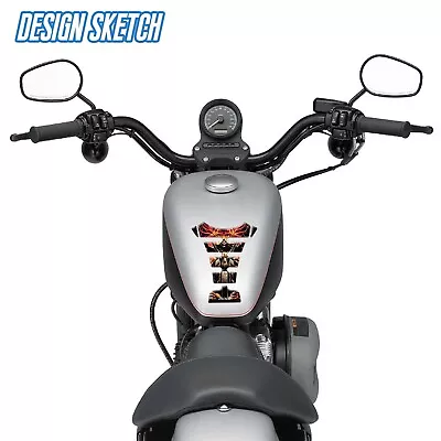 Tank Pad Fuel Tank Sticker Decal Fit For Harley Chopper Bobber Cafe Racer • $13.11