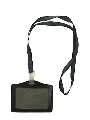 £2.99 • Buy Id Card Holder Neck Lanyard Badge Black Security Photo Identity Office Pass Key