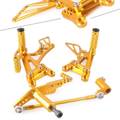 For Yamaha YZF R1 2007-2008 Adjustable Footrest Rearsets Foot Pegs Gold USA • $124.73