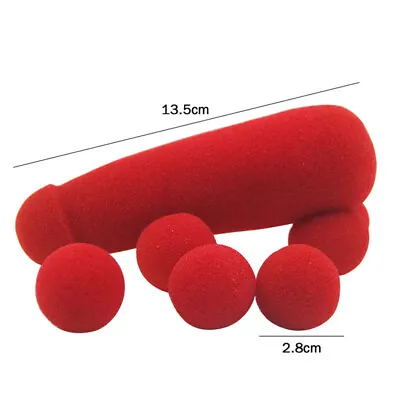 1 Set Small Sponge Brother Magic Tricks 4pcs Red Sponge Balls Funny Gadgets • £5.28